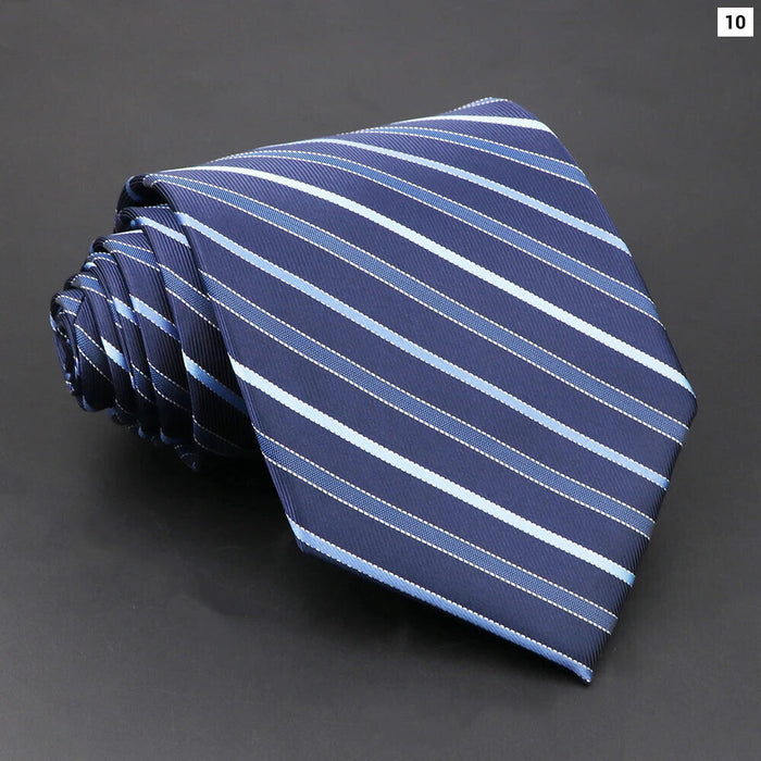 Purple Striped Necktie For Business Weddings And Daily Wear