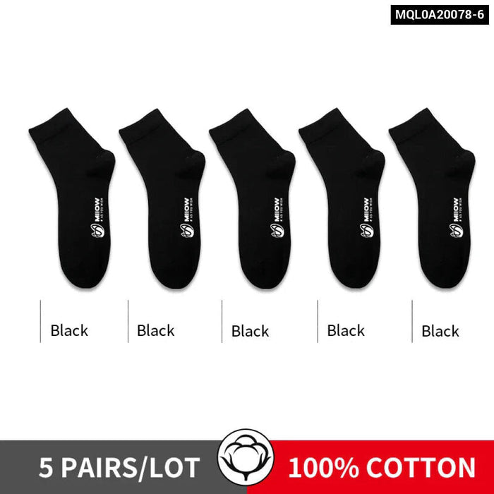 5 Pairs Cotton Mens Dress Socks