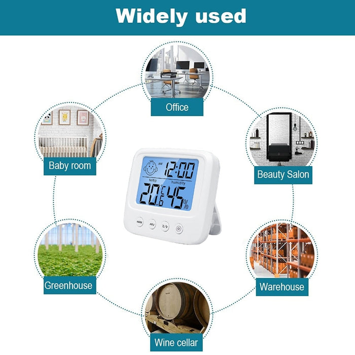 1pc LCD Digital Temperature Baby Room Humidity Meter Backlight Home Indoor Electronic Hygrometer Thermometer Weather Station