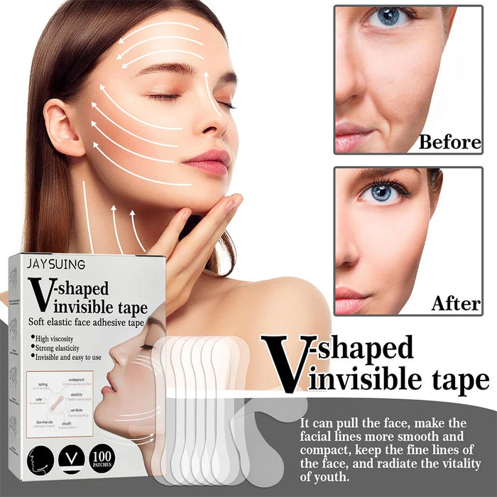 100 Piece Invisible v Shape Face Stickers For Wrinkle Free