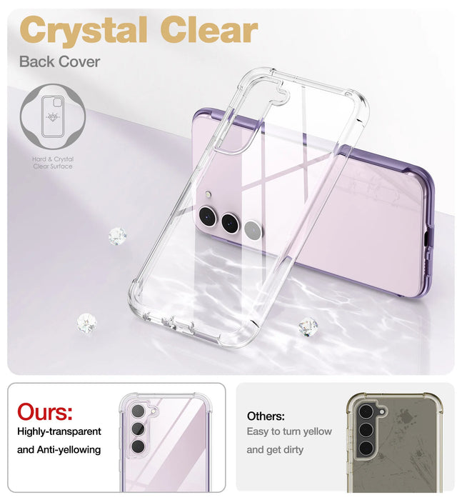 Samsung Galaxy S23 Plus 5G Case Slim Clear Shockproof With Built In Screen Protector