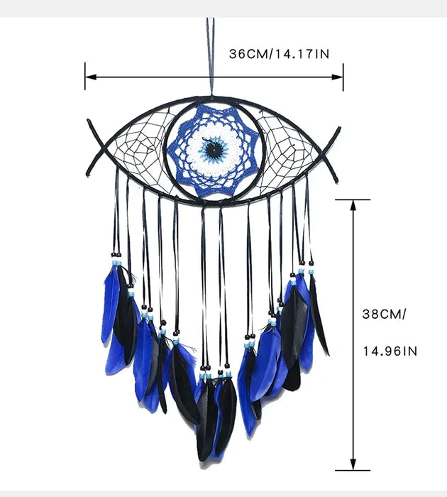 Handmade Evil Eye Dreamcatcher Wall Hanging