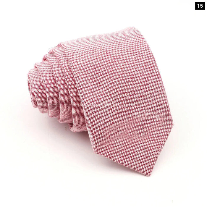 Pink Cotton Tie For Men Weddings And Daily Wear