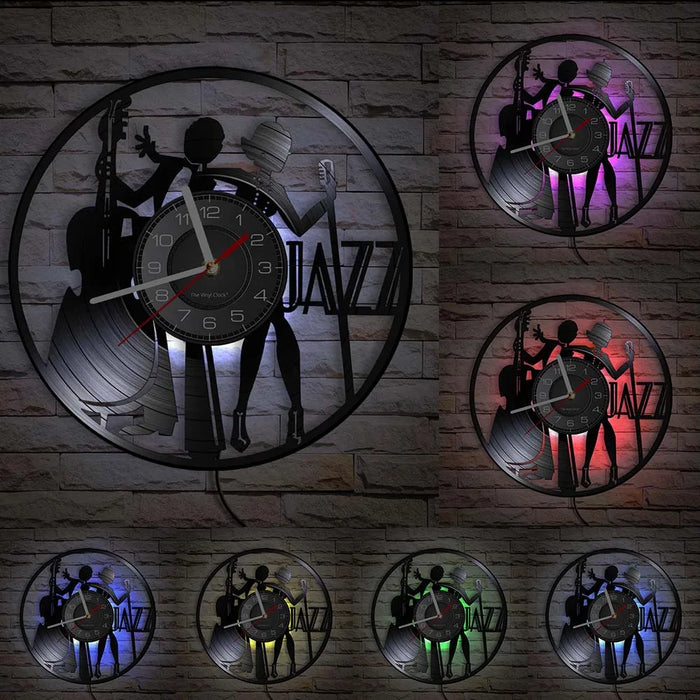 Jazz Band Performance Wall Clock