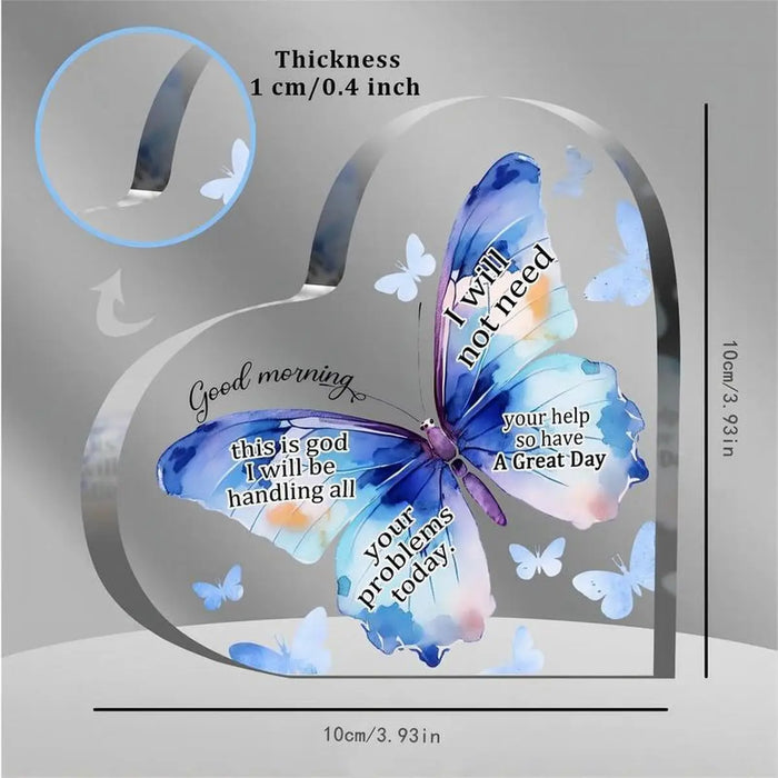 Christian Heart Shaped Acrylic Table Decoration For Faithful Women