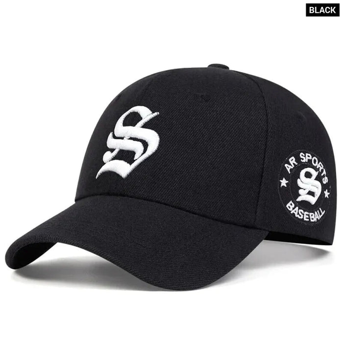 Adjustable Gothic S Letter Embroidered Baseball Cap / Hat