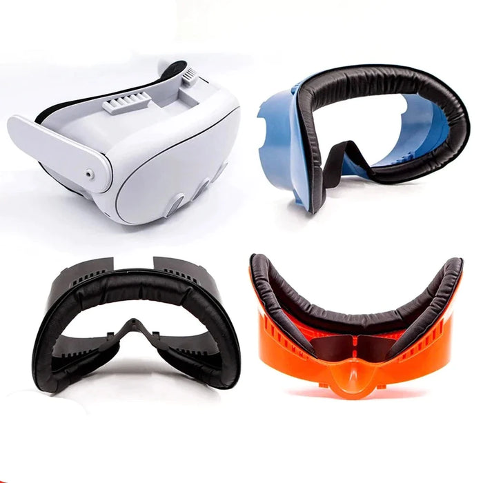 For Quest 3 Pu Leather Head Strap Stand With Lens Cover Cushion Mask Cover & Protective Bracket