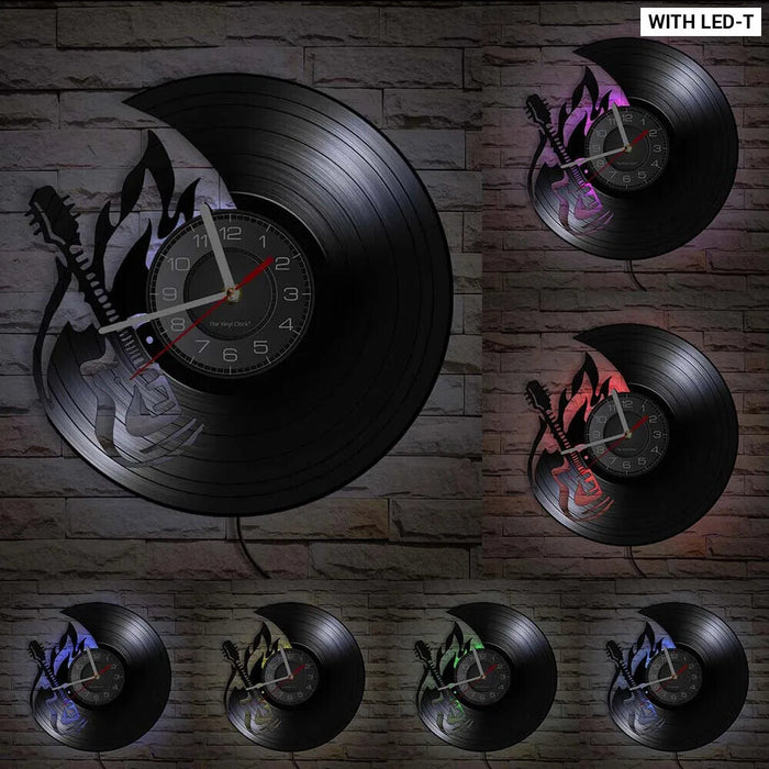 Music Speaks Vinyl Record Wall Clock