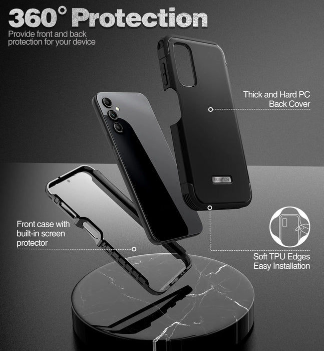 Samsung A14 Case Full Body Shockproof Armor With Screen Protector