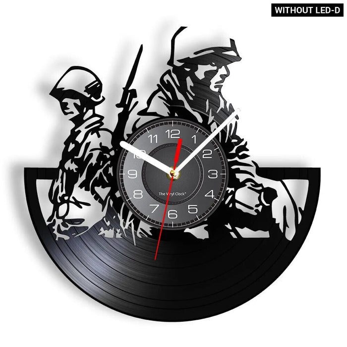 Us Army Soldier Vinyl Record Wall Clock