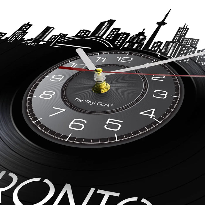 Toronto Skyline Vinyl Record Clock