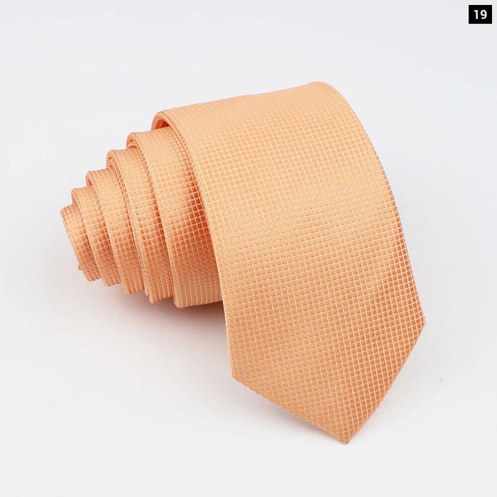 Classic Slimplaid Neck Ties For Men Business And Wedding Essential