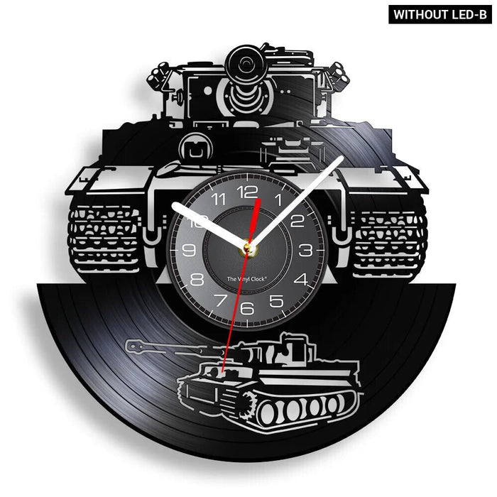 Army Tank Vinyl Record Wall Clock