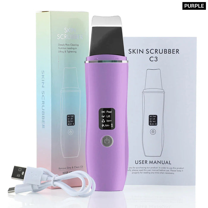 Ultrasonic Skin Scrubber For Deep Clean And Lift