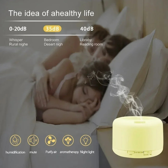 500ml Ultrasonic Aromatherapy Diffuser With Timer And Auto