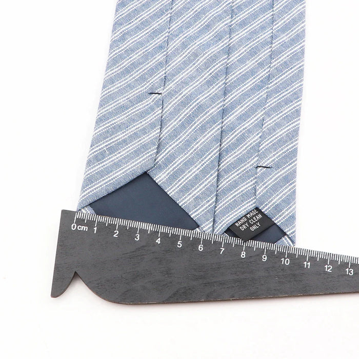 Classic Striped Cotton Necktie For Business And Weddings