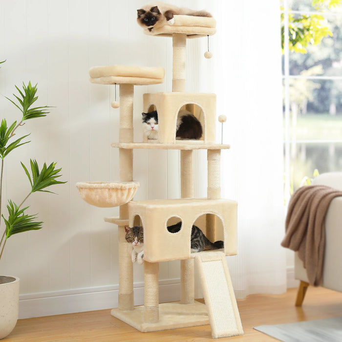 Multi Level Cat Tree Double Condos Scratching Posts