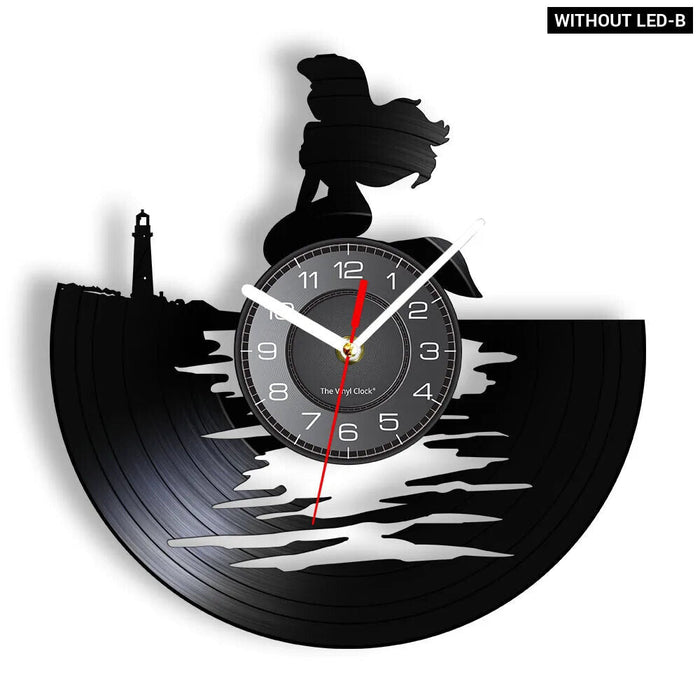 Mermaid Vinyl Record Wall Clock