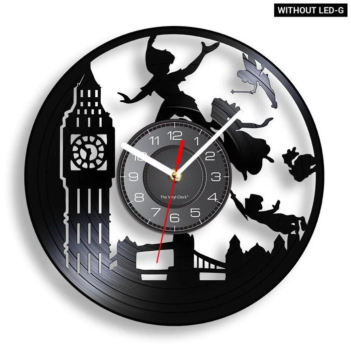 Neverland Vinyl Record Clock