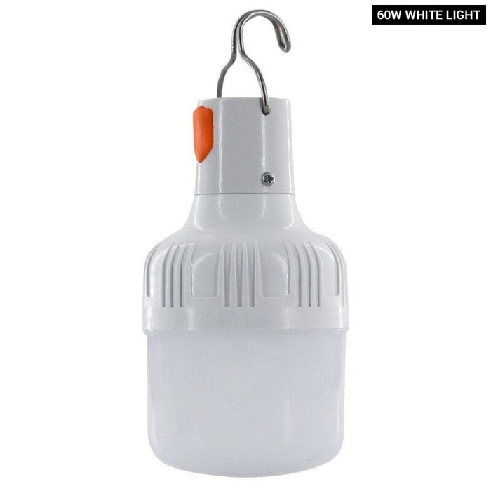 Outdoor USB Rechargeable LED Lamp Bulbs 60W Emergency Light Hook Up Camping Fishing Portable Lantern Night Lights