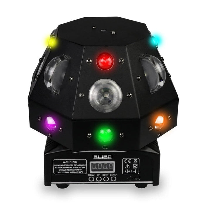 4 IN 1 DMX RGBWY LED Moving Head Beam Point Rainbow Green Laser DJ Disco Party Dance Wedding Bar Stage Lighting Effect