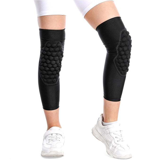 1 Pair EVA Anti-collision Leg Protector Knee Pads For Outdoor Sports Basketball Football