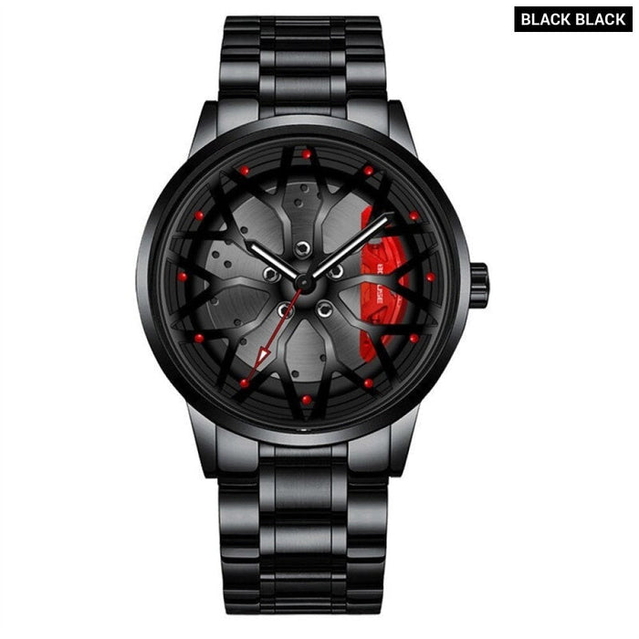 Fashion Mens Car Wheel Watches Luxury Men Sports Waterproof