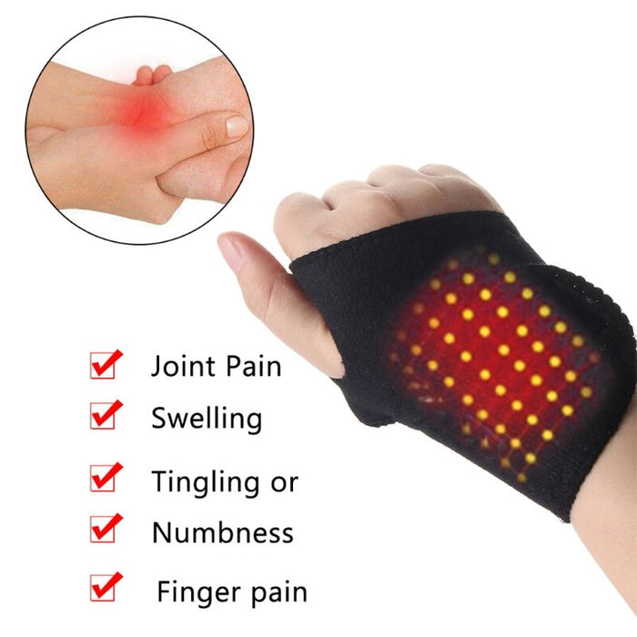 Self Heating Wrist Band Magnetic Therapy Support Brace Wrap