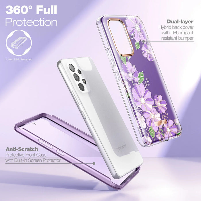Shockproof Dual Layer Case For Samsung Galaxy A53 5G With Built In Screen Protector