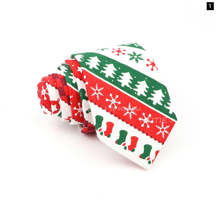 Christmas Cotton Ties For Men Festive Neckwear For Weddings Parties And Gifts