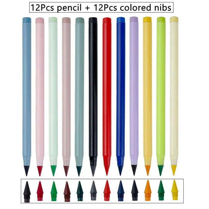 12 Colour Pencil Set Drawing Refills