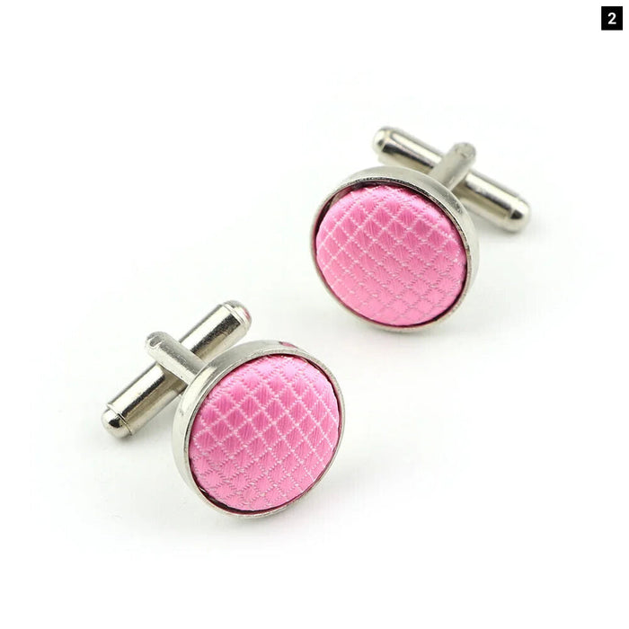 Plaid Cufflinks For Men