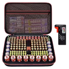 162 Battery Organizer Storage Case Tester For Aa Aaa C D 9V 3V Lithium Cr2 Cr123 Cr1632 Cr2032 18650