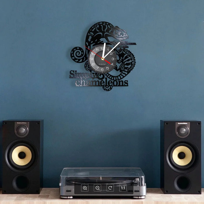 Chameleon Vinyl Record Wall Clock