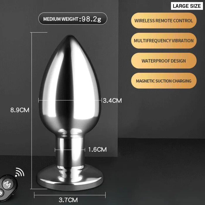 Stainless Steel Anal Plug Vibrator