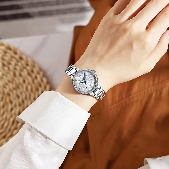 Creative Waterproof Steel Silver Watches For Women