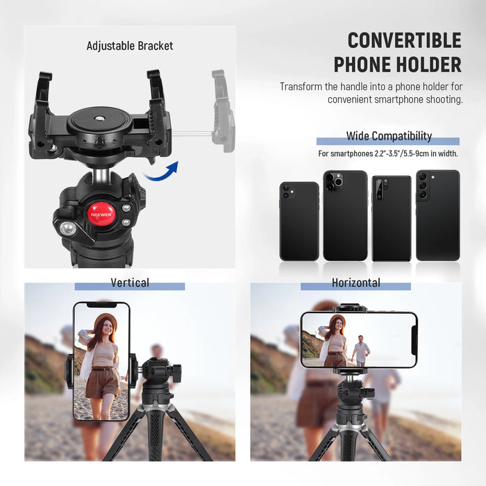 Flexible Mini Tripod For Vlogging & Filming Phone & Action Camera Compatible