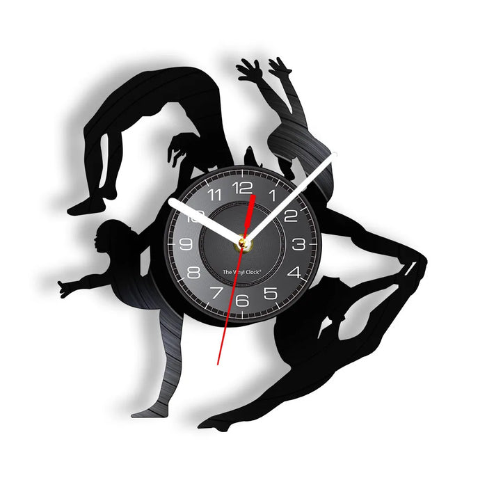 Vinyl Record Gymnastics Wall Clock