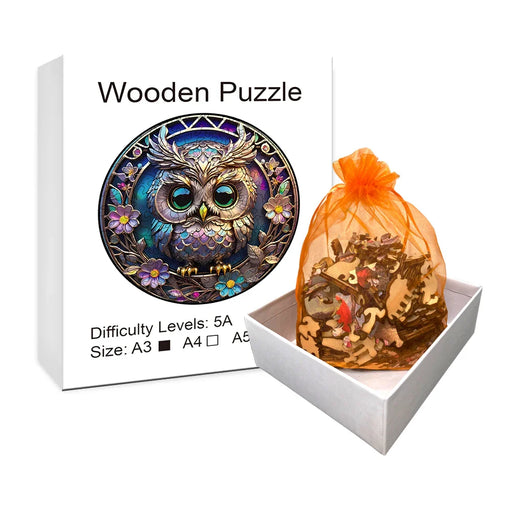 Wooden Owl Puzzle Set