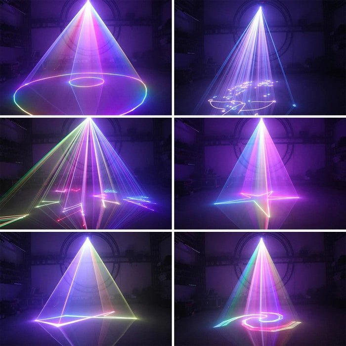 300mW RGB DJ Disco Animation Beam Scanner DMX Stage Laser Light Projector Bar Club Party Dance Wedding Birthday Xmas Lamp