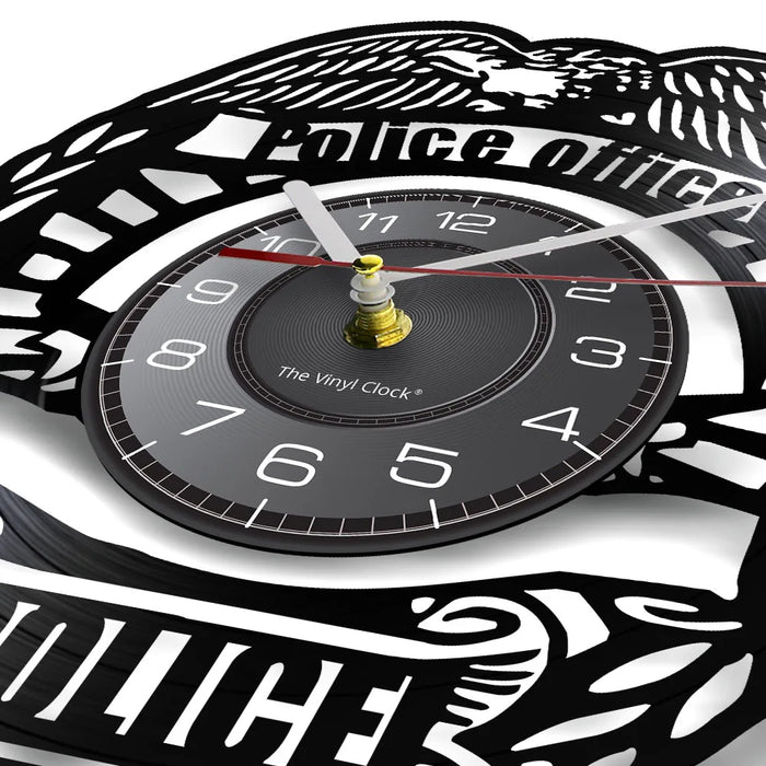 Police Officer Vinyl Record Wall Clock