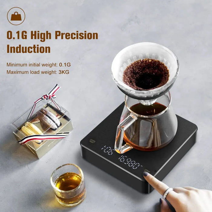 3kg Usb Coffee Scale With Timer Led Screen