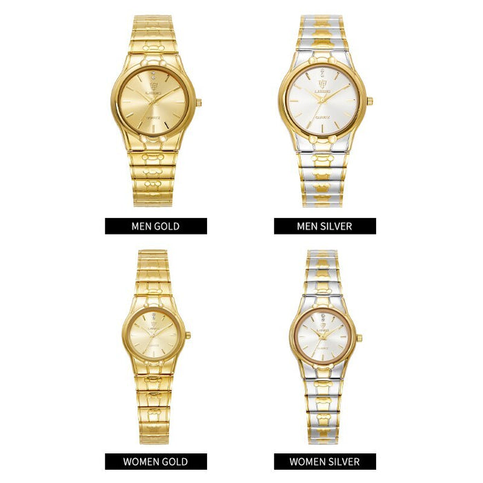 Fashion Quartz Wristwatch Women Men Luxury Full Steel 3Bar Waterproof Watches For Female Ladies Clock