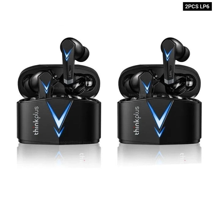 Wireless Bluetooth Lp6 Tws Gaming Earbuds Hifi Music With Dual Mode Noice Cancelling Earphones