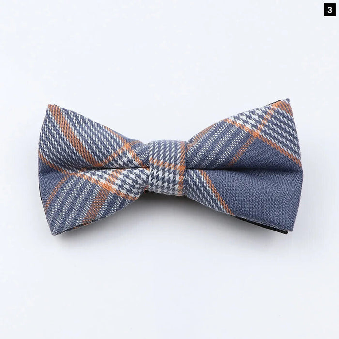 Classic Plaid Bowtie Adjustable Neckwear For Mens Fashion For Weddings And Parties