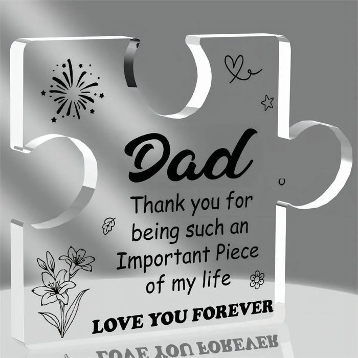 Son To Dad Love Filled Acrylic Puzzle Gift