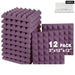 Soundproofing Acoustic Foam Sponge Pad 12 Pcs Wall Decal