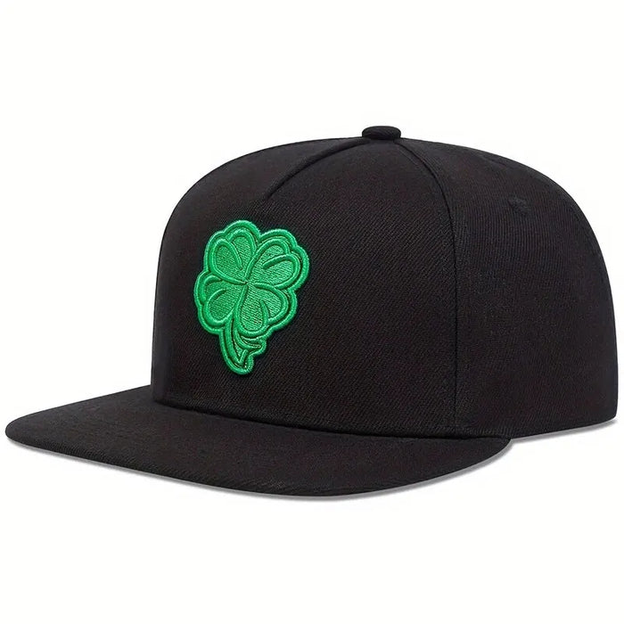 Adjustable Clover Embroidered Baseball Cap / Hat For Outdoor Wear