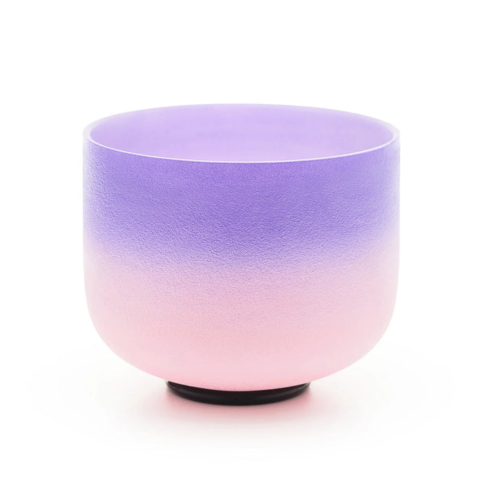 1Pc 8 Inch 432Hz Or 440Hz Cdefgab Note Candy Half Coloured Frosted Quartz Crystal Singing Bowl For Yoga Sound Healing