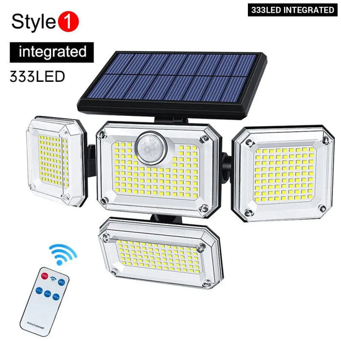 20W Solar Light 122 333Led Ip65 Waterproof Outdoor Solar Lamp With Adjustable Head And 3 Modes